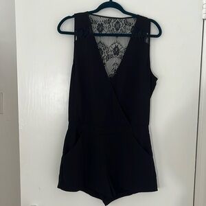 Parker Black Lace Romper